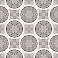 Vector seamless pattern. Modern stylish abstract texture. Repeating geometric circle and star tiles from decorative Royalty Free Stock Photo