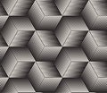 Vector seamless pattern. Modern stylish abstract texture. Repeating geometric halftone cube tiles. Royalty Free Stock Photo
