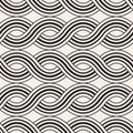 Vector seamless pattern. Modern stylish abstract texture. Repeating wavy geometric tilesn