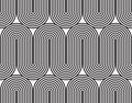 Vector seamless pattern. Modern stylish texture. Geometric striped ornament. Monochrome linear weaving.