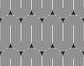 Vector seamless pattern. Modern stylish texture. Geometric striped ornament. Monochrome linear weaving.