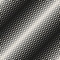 Vector seamless pattern with halftone transition effect, diagonal gradient.