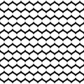 Vector seamless pattern, monochrome mesh, black & white Royalty Free Stock Photo