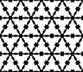 Vector seamless pattern, monochrome smooth triangular lattice