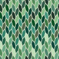 Vector seamless pattern of mozaic in green shades