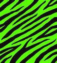 Vector seamless pattern of neon green zebra print
