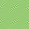 Vector seamless pattern with optical illusion effect. Green abstract background Royalty Free Stock Photo
