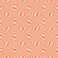 Vector seamless pattern with optical illusion effect. Orange distorted grid Royalty Free Stock Photo