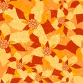 Vector seamless pattern with orange lilies. Illustration of floral background.