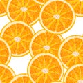 Vector seamless pattern from orange slices. Citrus background