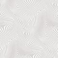 Vector seamless pattern with organic shapes, liquid lines. Abstract rippled texture with fingerprint line. Generative AI Royalty Free Stock Photo