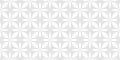 Vector seamless pattern in oriental style. Simple gray and white geometric floral ornament. Abstract minimal background. Subtle Royalty Free Stock Photo