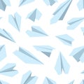 Vector seamless pattern with Origami plane collection
