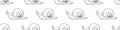 Vector seamless pattern with outline cute snails in style of sketch, doodle. Nature background and texture Royalty Free Stock Photo