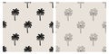 Vector Seamless Pattern with Palm Trees, Palm Tree Design Template, Print. Palm Silhouettes. Tropical, Vacation, Beach Royalty Free Stock Photo
