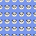 Vector seamless pattern with pandas