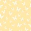 Vector seamless pattern paper origami butterfly