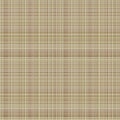 Vector seamless pattern. Pastel checkered background in brown colors, fabric swatch samples texture of linen cloth.