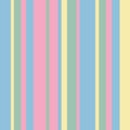 Vector seamless pattern pastel rainbow with yellow, pink, blue, green vertical stripes Royalty Free Stock Photo