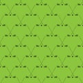 Vector seamless pattern. Pattern with golf elements on green background. Golf seamless background. Background for use in design, Royalty Free Stock Photo