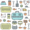 Vector seamless pattern for pet shop