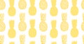 Vector seamless pattern, pineapples background, yellow and white colorful.