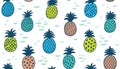 Vector seamless pattern with pineapples