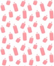 Vector seamless pattern of pink hand drawn candle Royalty Free Stock Photo