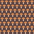 Vector seamless pattern with porcini mushrooms