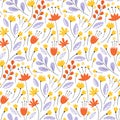 Vector seamless pattern. Pretty pattern in small flower.