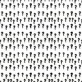 Vector seamless pattern with question marks. Monochrome hipster background. Hand drawn random black punctuation marks. Royalty Free Stock Photo