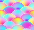 Vector Seamless Pattern, Rainbow Colors, Scale Background. Royalty Free Stock Photo