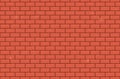 Seamless Pattern of Red Bricks Wall. Brickwork Illustration. Vector Background