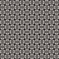 Vector seamless pattern. Repeating geometric woven lines. Abstract lattice background design.