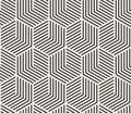 Vector seamless pattern. Repeating geometric lines. Abstract hexagonal lattice background design. Royalty Free Stock Photo