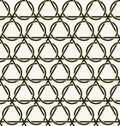 Vector seamless pattern. Repeating intertwining cordage, ropes.