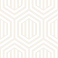 Vector Seamless Pattern. Repeating Lattice Abstract Background. Linear Grid From Striped Hexagonal Elements. Royalty Free Stock Photo