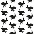Vector seamless pattern of running hare Royalty Free Stock Photo