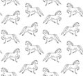 Vector seamless pattern of Saddlebred horse Royalty Free Stock Photo