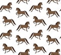 Vector seamless pattern of Saddlebred horse Royalty Free Stock Photo