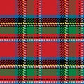 Vector seamless pattern Scottish tartan Royal Stewart