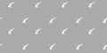 Vector seamless pattern with seagulls flying on gray background. Royalty Free Stock Photo