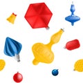 set of Christmas tree toys in form of stars, cones Royalty Free Stock Photo