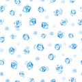 Simple Vector Seamless Pattern shaking, ice cube and cold symbol for Background, Paper Wrap, Banner, curtain, etc