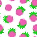 Vector seamless pattern with simple cute  flowers Royalty Free Stock Photo
