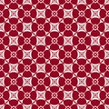 Vector seamless pattern. Simple geometric floral texture. Burgundy and white Royalty Free Stock Photo