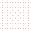 Simple vector seamless pattern. Polka dots, circles, flowers. Pink and white Royalty Free Stock Photo