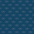 Vector seamless pattern of simple hearts tied together