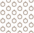 Vector seamless pattern of sketch embroidery hoop