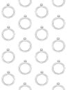 Vector seamless pattern of sketch embroidery hoop